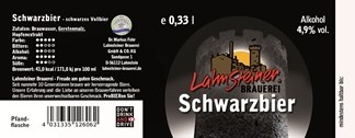Schwarzbier Etikett 330 ml Andreas Breiden
